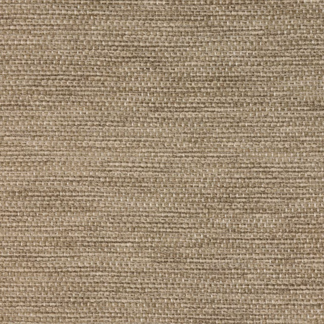 Close-up of warm beige woven fabric with a subtle basket texture