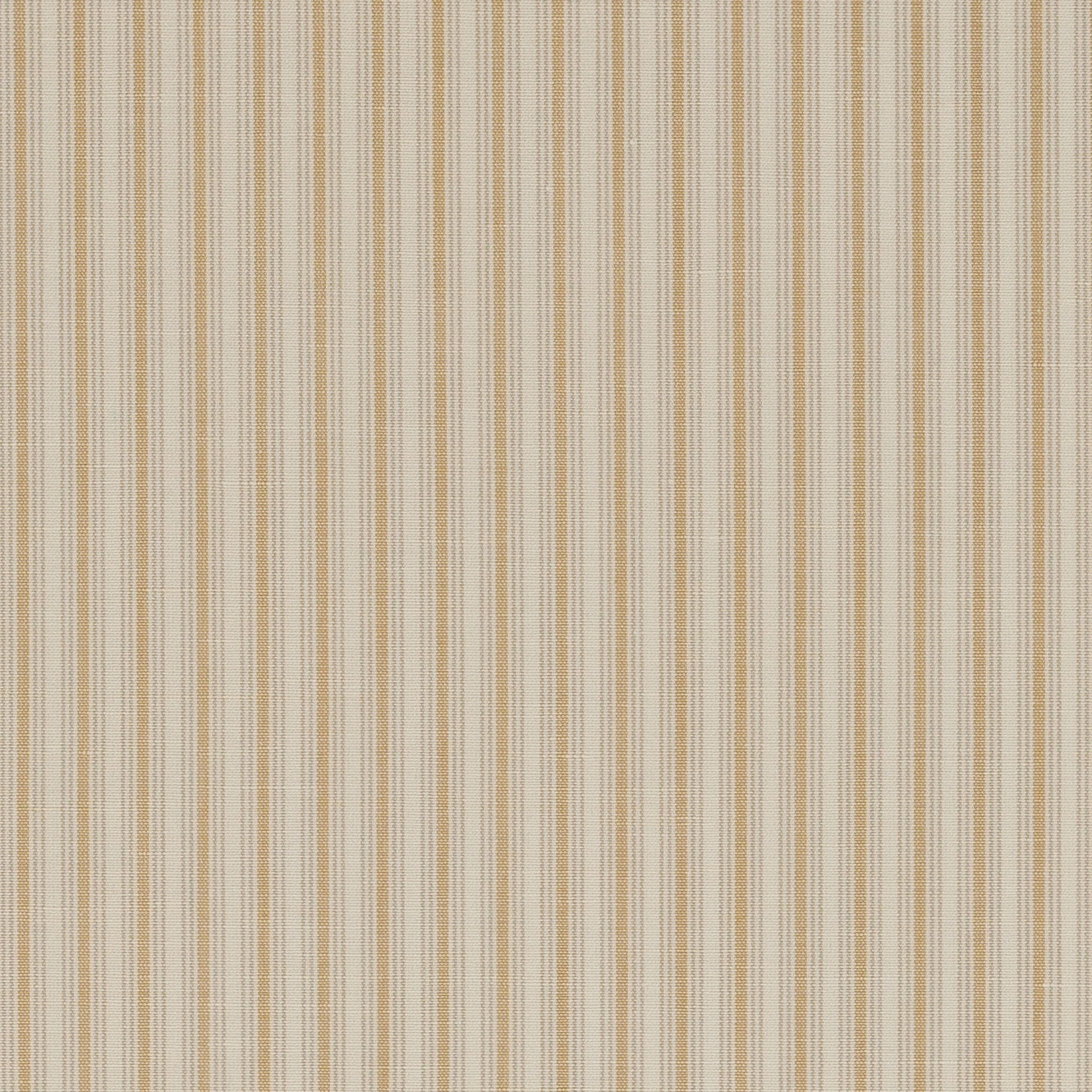Fine beige and cream vertical stripe fabric swatch with subtle woven texture