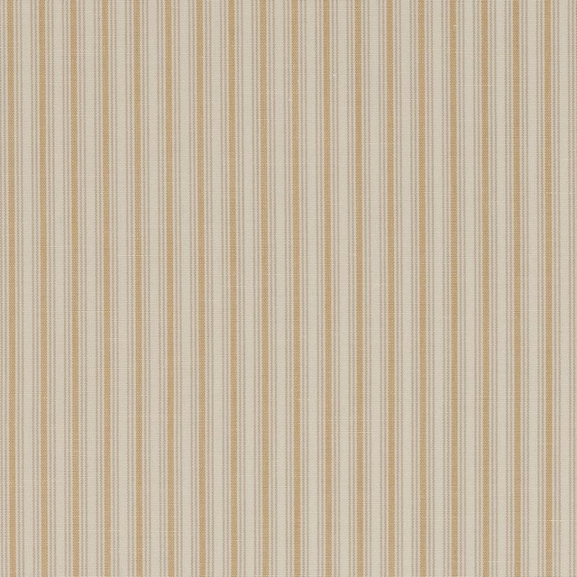 Fine beige and cream vertical stripe fabric swatch with subtle woven texture