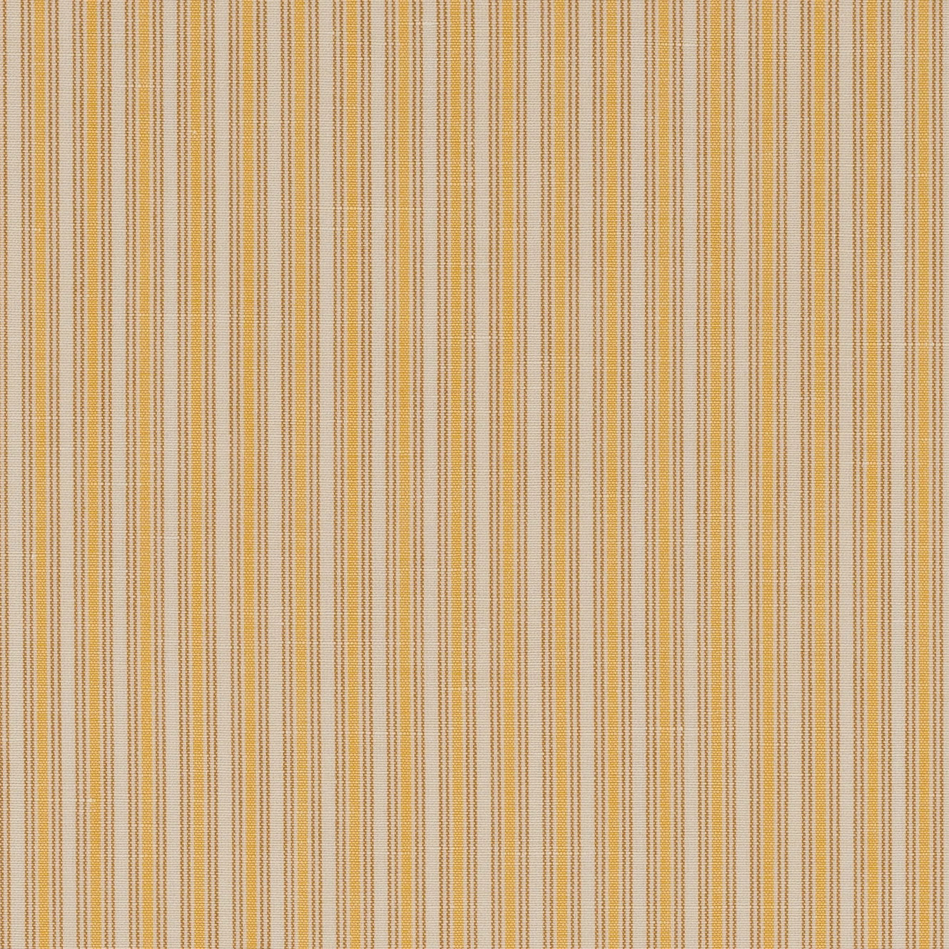 Fine yellow and neutral pinstripes on a pale woven linen ground