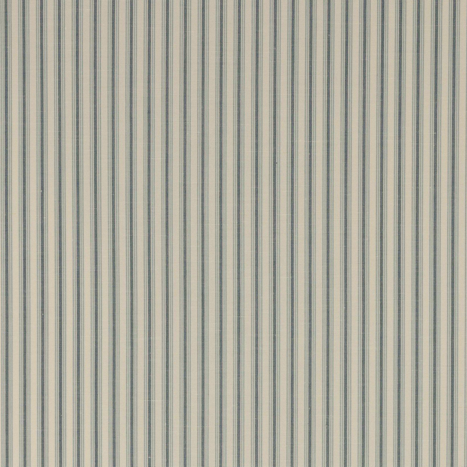 Narrow pale blue and cream striped fabric with a softly textured weave