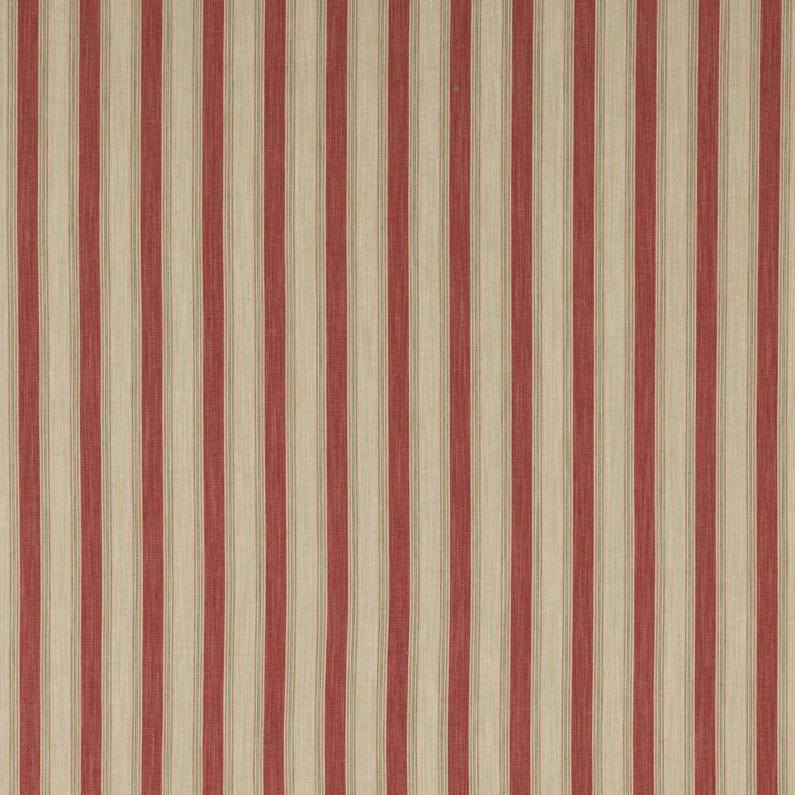 Vertical fuchsia and beige striped fabric with a fine woven texture