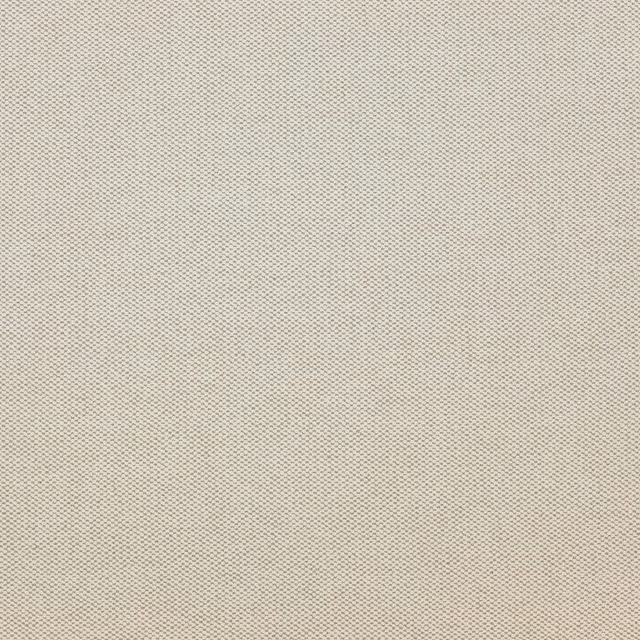 Close-up of oatmeal beige linen-blend fabric with a fine plain weave