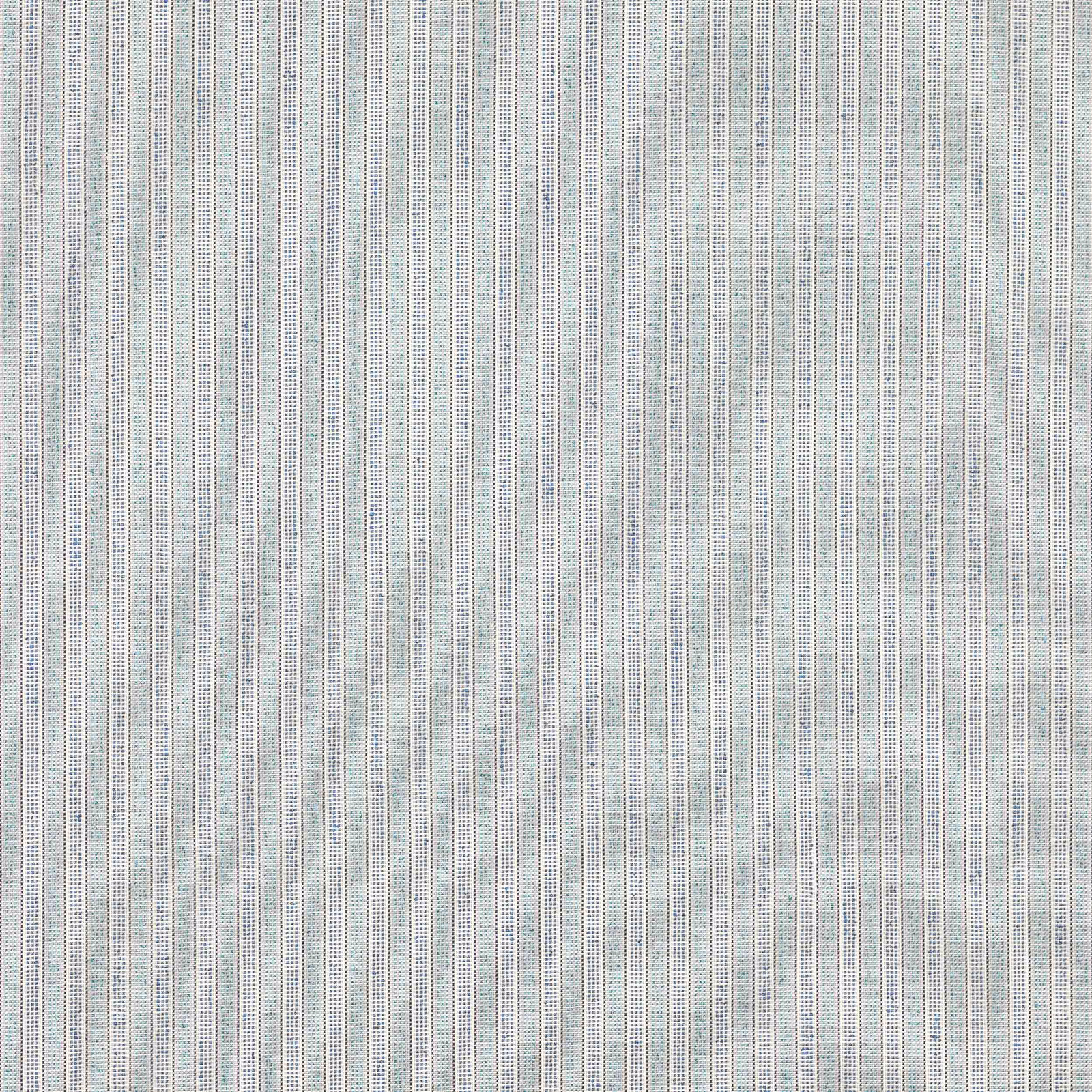 Fine vertical stripe fabric in soft powder blue, cream and white