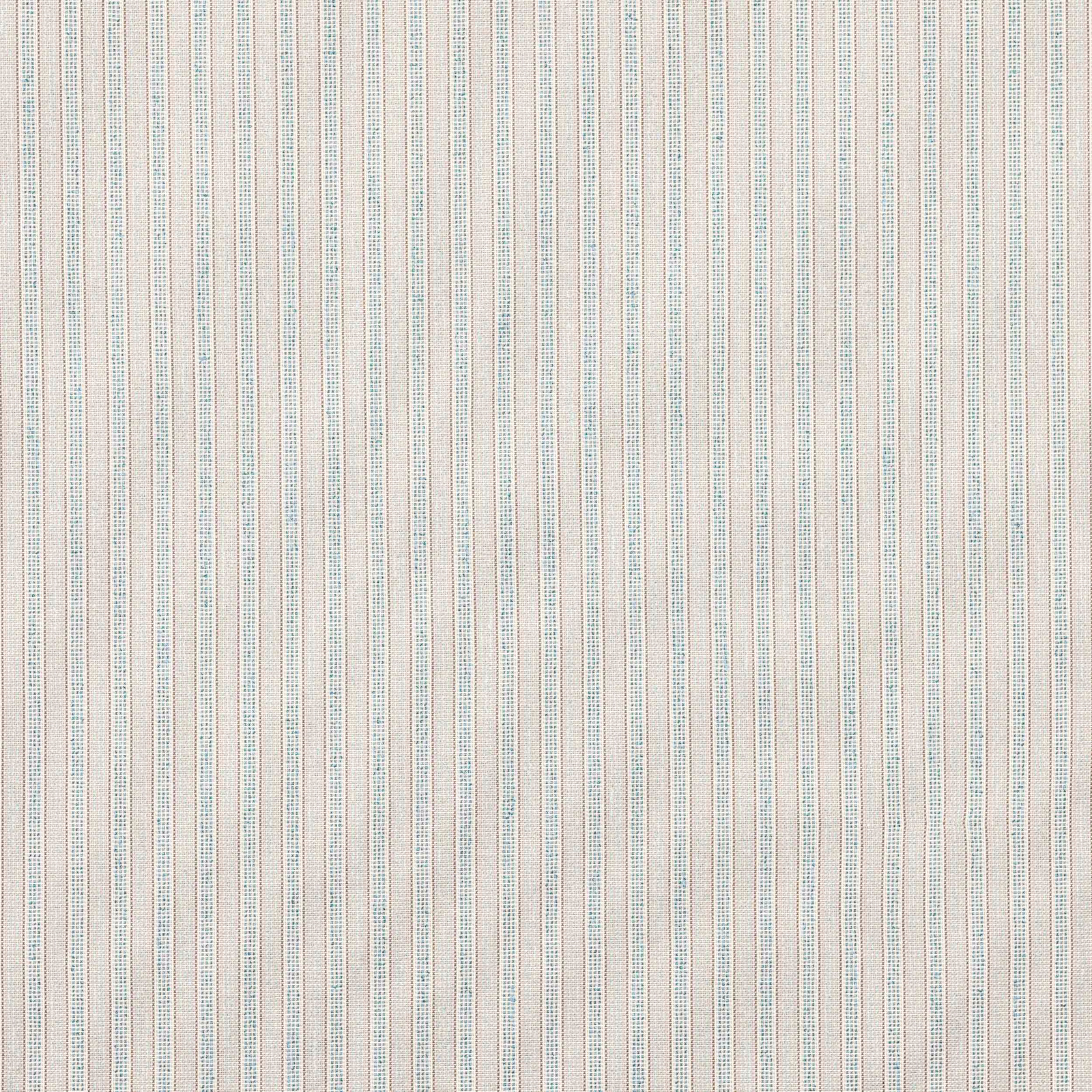 Pale teal and beige vertical stripe fabric on a light ground