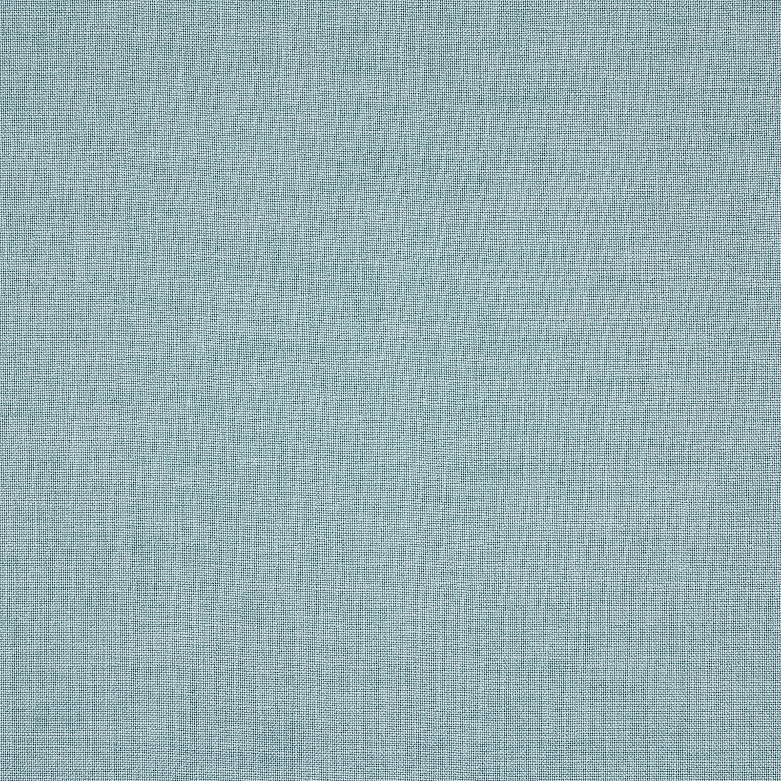 Pale aqua linen fabric with a fine plain weave and subtle slub texture