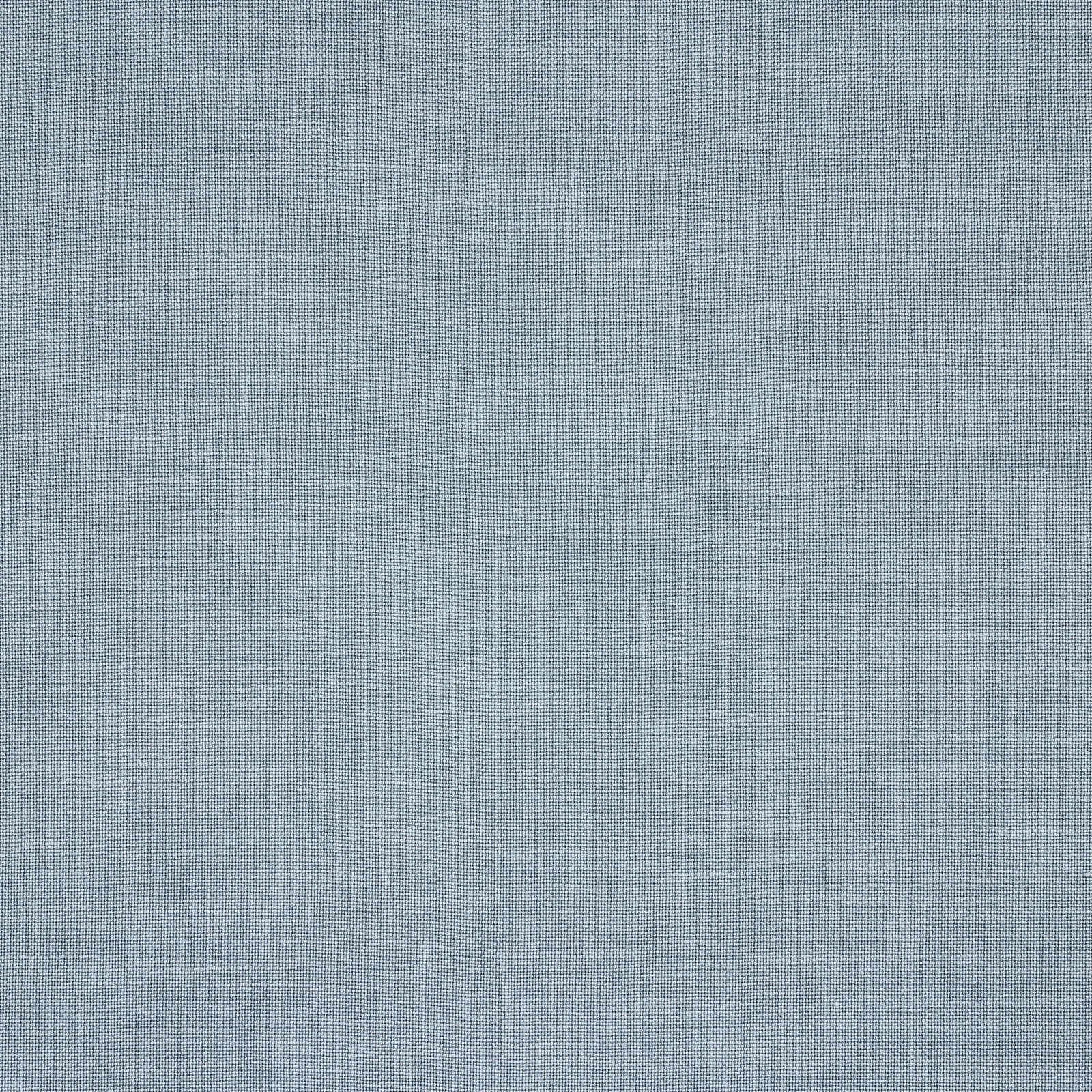 Pale icy blue linen swatch with fine plain weave and soft texture