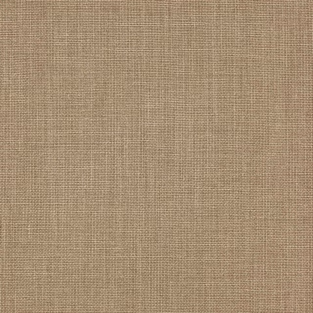 Warm sandy beige linen weave with fine natural texture and plain surface
