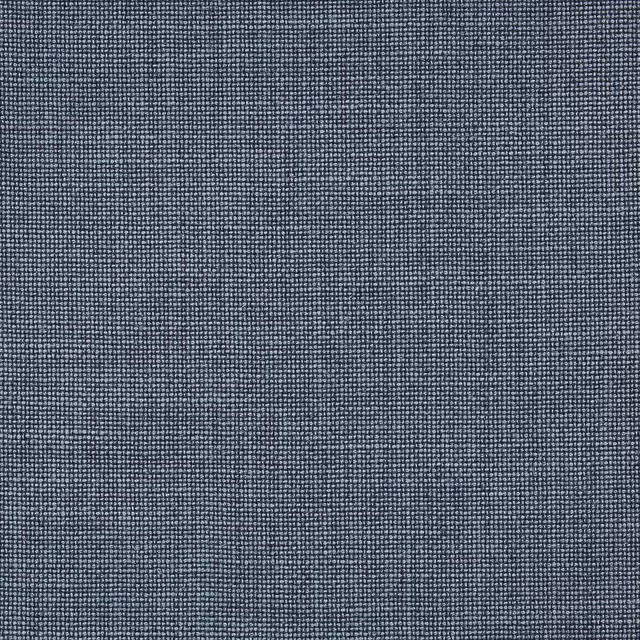 Close-up of cool indigo blue linen weave with fine textured grid