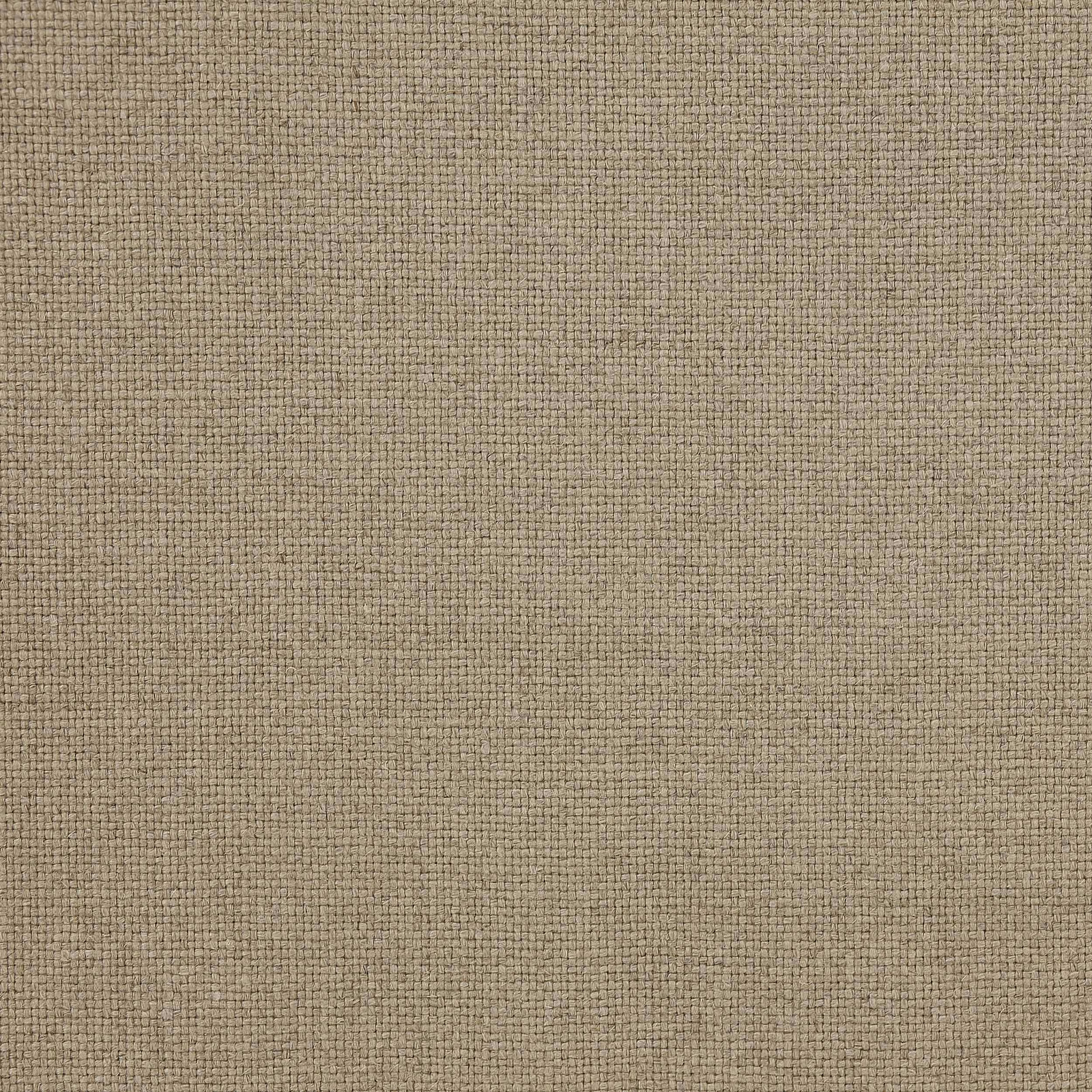 Warm beige plain-woven linen fabric with a fine natural texture
