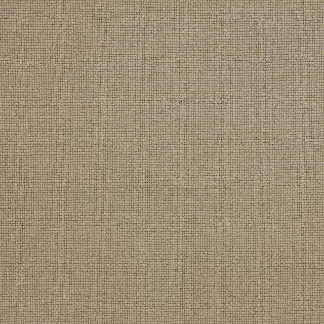 Warm beige plain-woven linen fabric with a fine natural texture