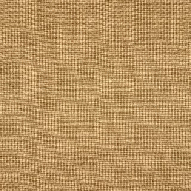 Muted ochre plain linen swatch with a fine, even woven texture