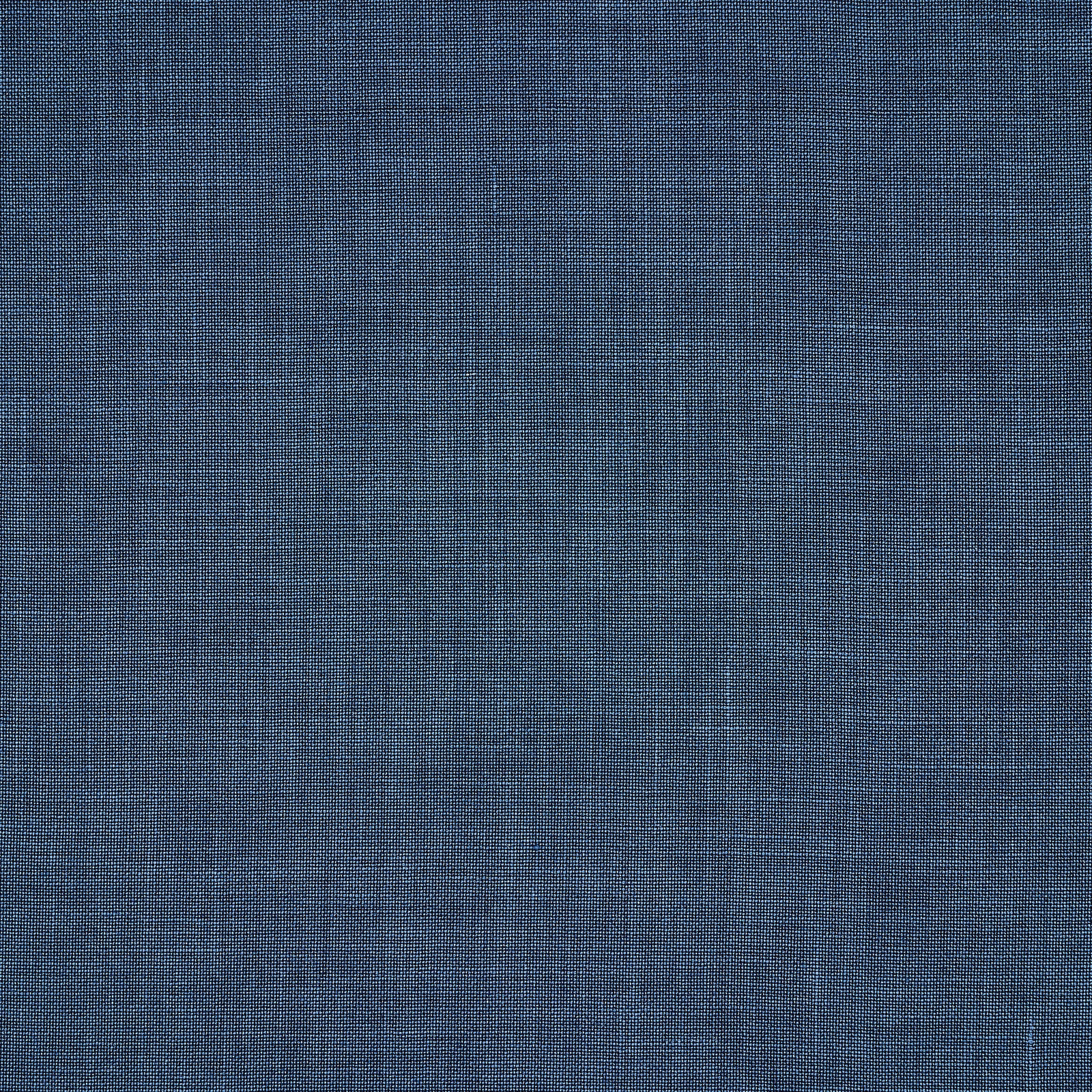Muted blue linen fabric with a fine plain weave and soft tonal texture