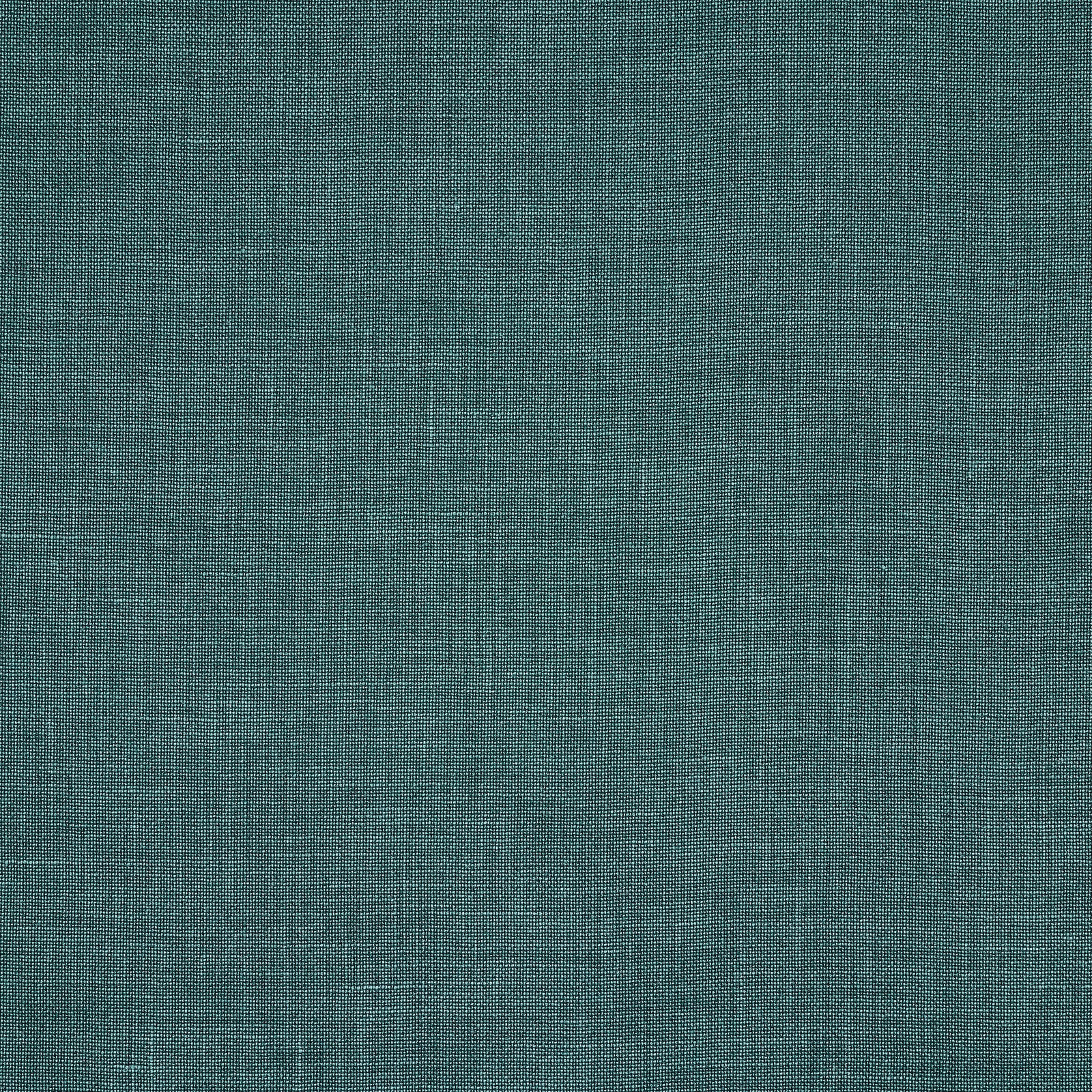 Muted teal linen swatch with fine plain weave and soft slubby texture