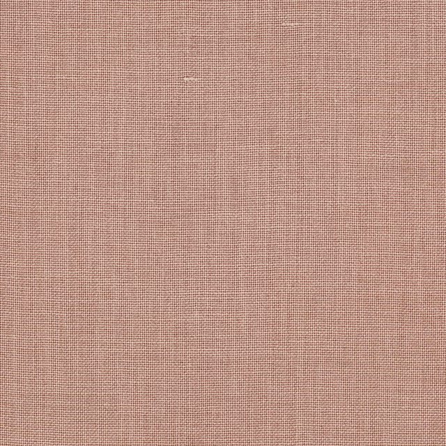 Dusty rose plain-woven linen swatch with fine textured weave