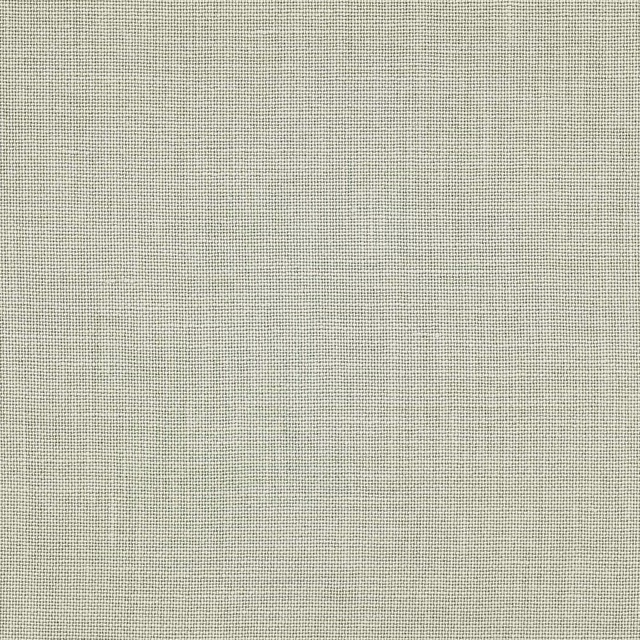 Soft sage green linen plain weave fabric with a fine natural texture