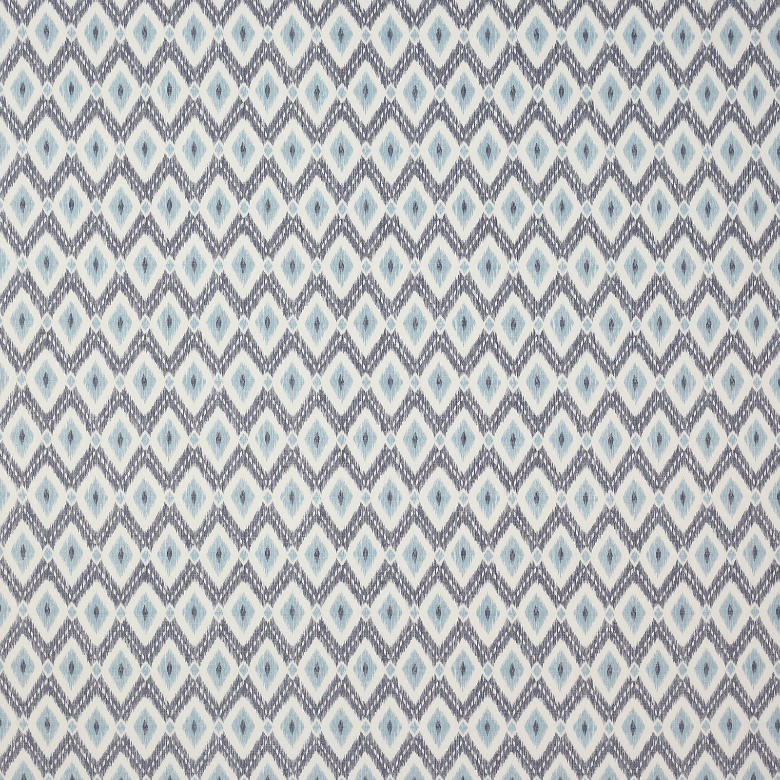 Small diamond geometric fabric in navy, slate and pale blue