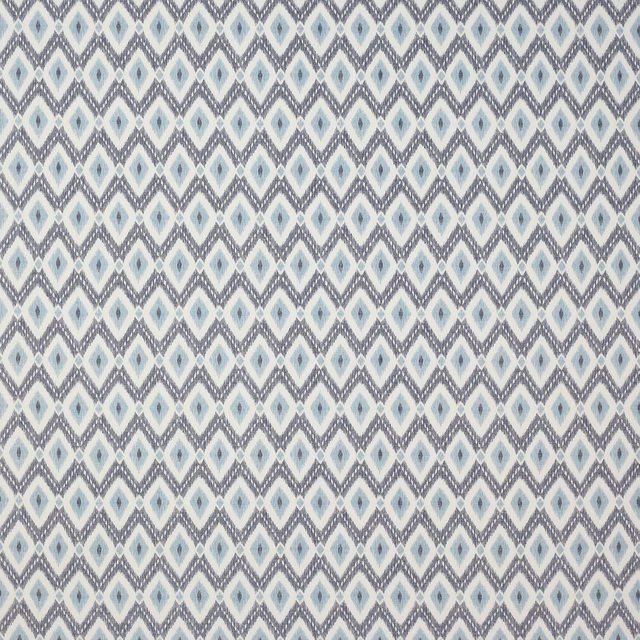 Small diamond geometric fabric in navy, slate and pale blue