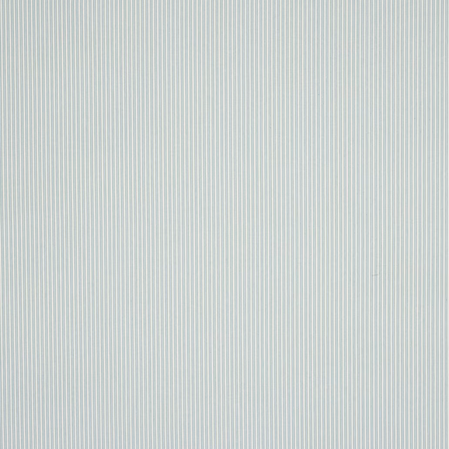 Pale aqua pinstripe fabric with fine vertical woven lines