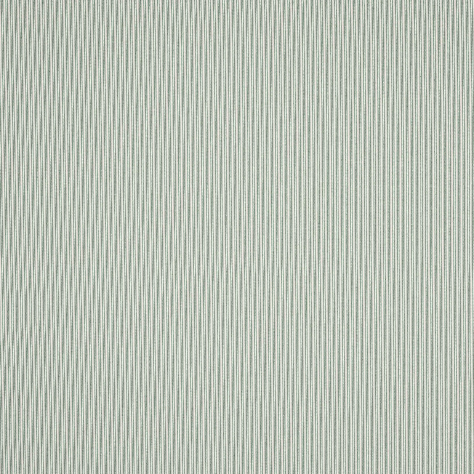 Fine soft sage green pinstripe fabric on a pale ground