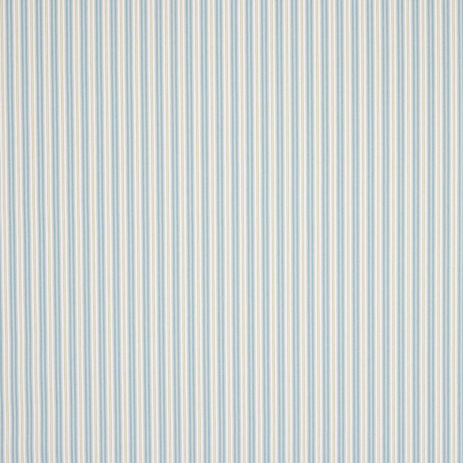 Vertical fine stripe fabric in soft aqua, cream and pale beige