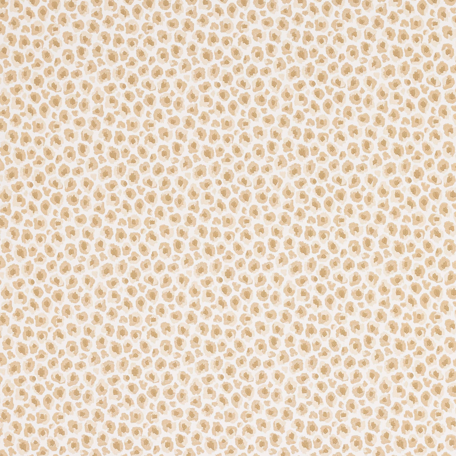 Warm ginger pebble spots scattered across an ivory wallpaper ground