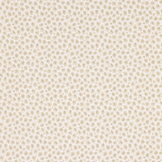 Pale taupe pebble-like motifs repeating across an ivory non-woven wallpaper ground