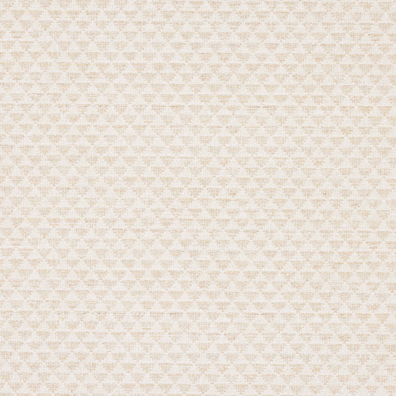 Pale beige wallpaper with softly broken small-scale geometric botanical motifs