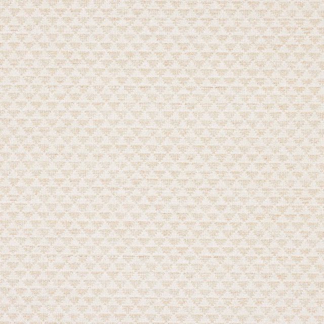 Pale beige wallpaper with softly broken small-scale geometric botanical motifs