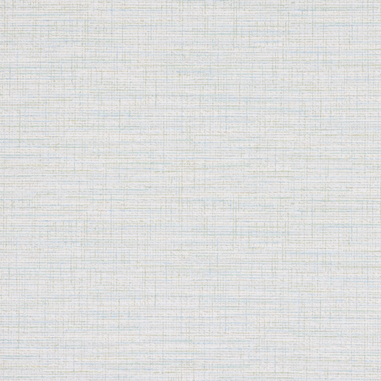 Pale powder-blue wallpaper with an ivory crosshatched grid and softly mottled texture