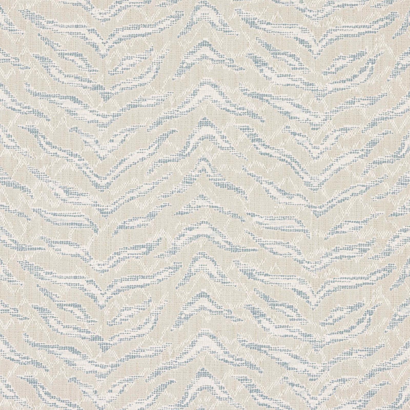 Ivory wallpaper with a muted slate-grey angular, broken-line pattern and fine grain