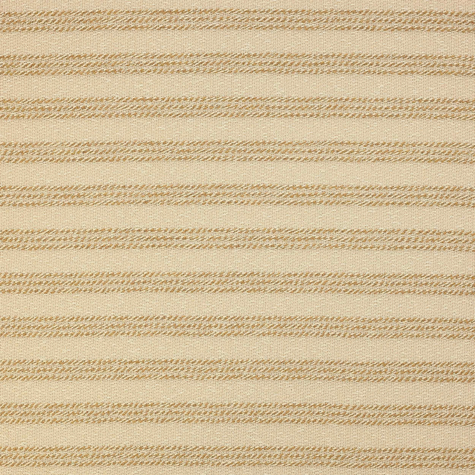 Pale sandy beige woven stripe fabric with subtle textured bands