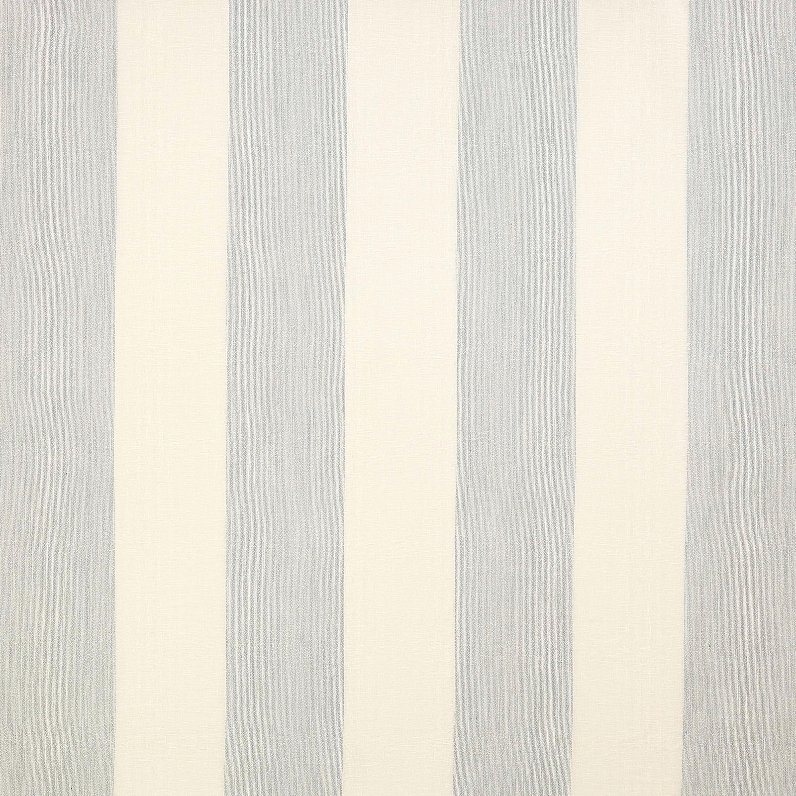 Wide vertical ice blue and cream striped woven fabric swatch