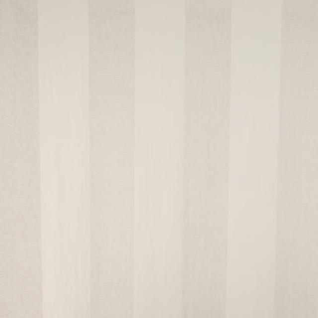 Soft white striped fabric swatch with subtle woven texture