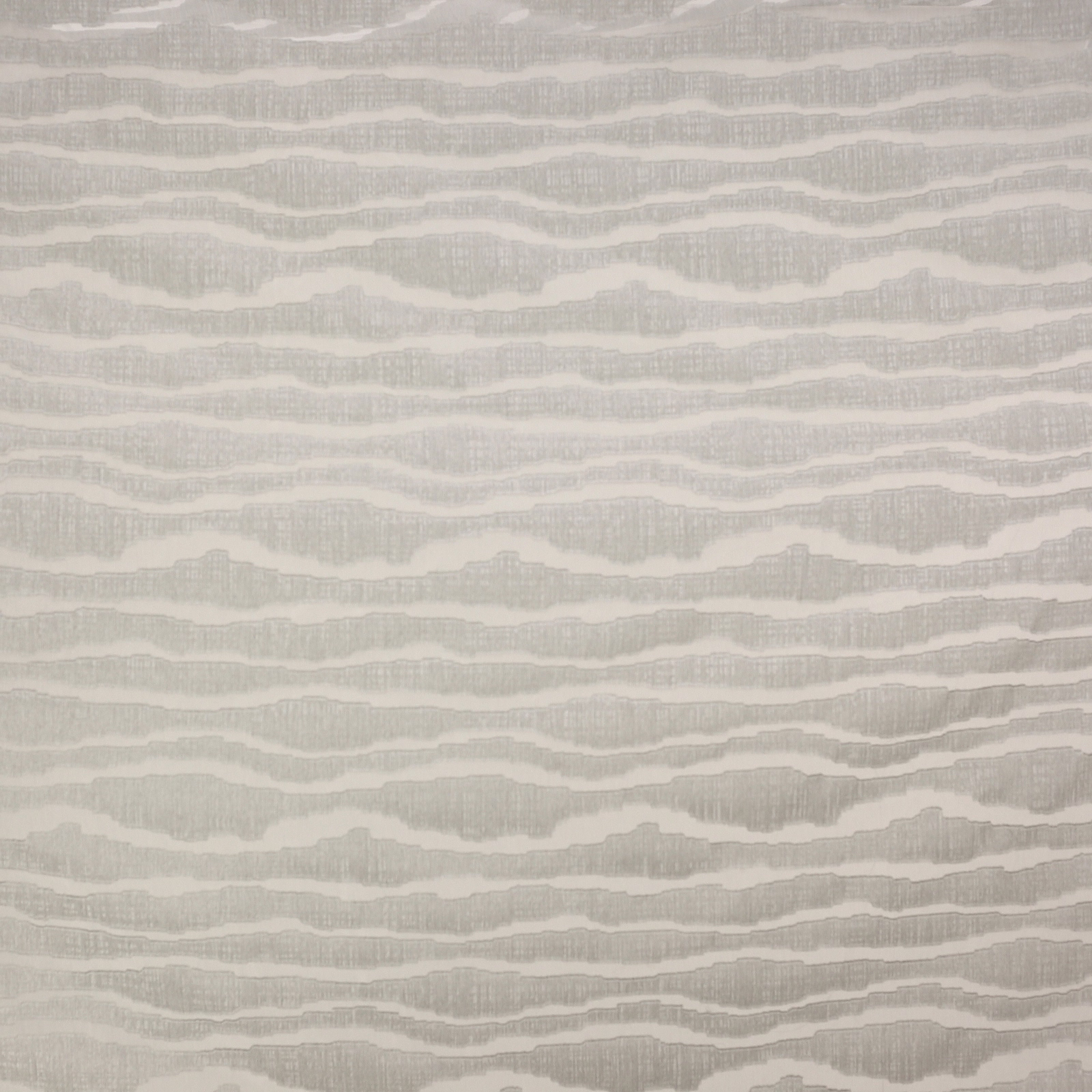 Swatch of layered horizontal bands in soft smoke grey and ivory
