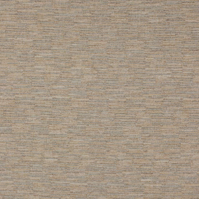 Close-up of warm beige woven fabric with fine horizontal striations