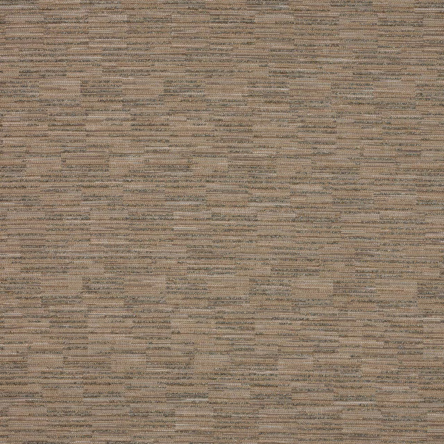 Close-up of warm sandy beige woven fabric with fine horizontal texture
