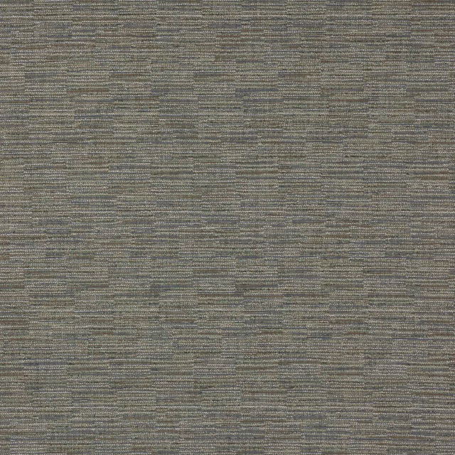 Close-up of slate grey textured fabric with fine horizontal striations and an olive cast