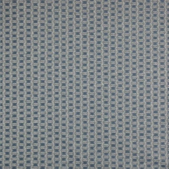 Small geometric woven fabric in muted blue and pale grey tones