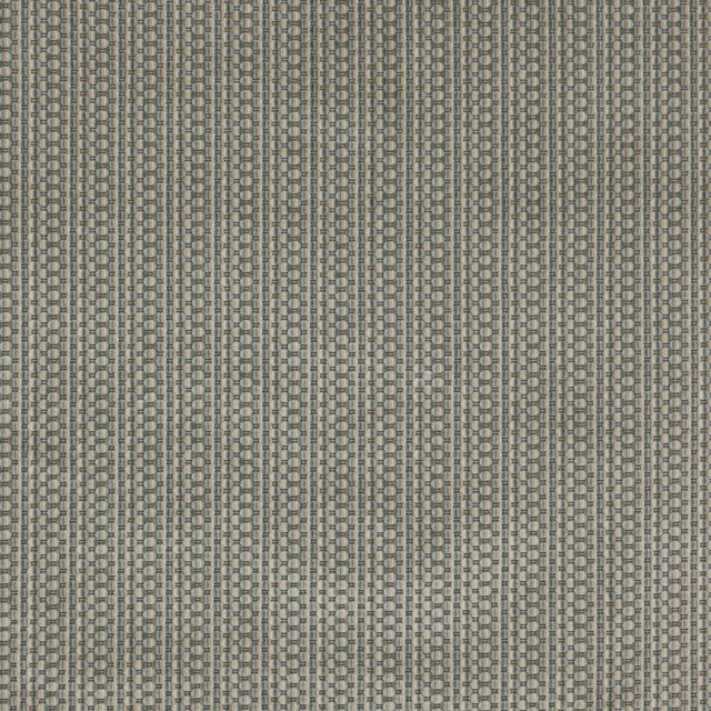 Close-up of soft dusty blue and stone vertical striped woven fabric