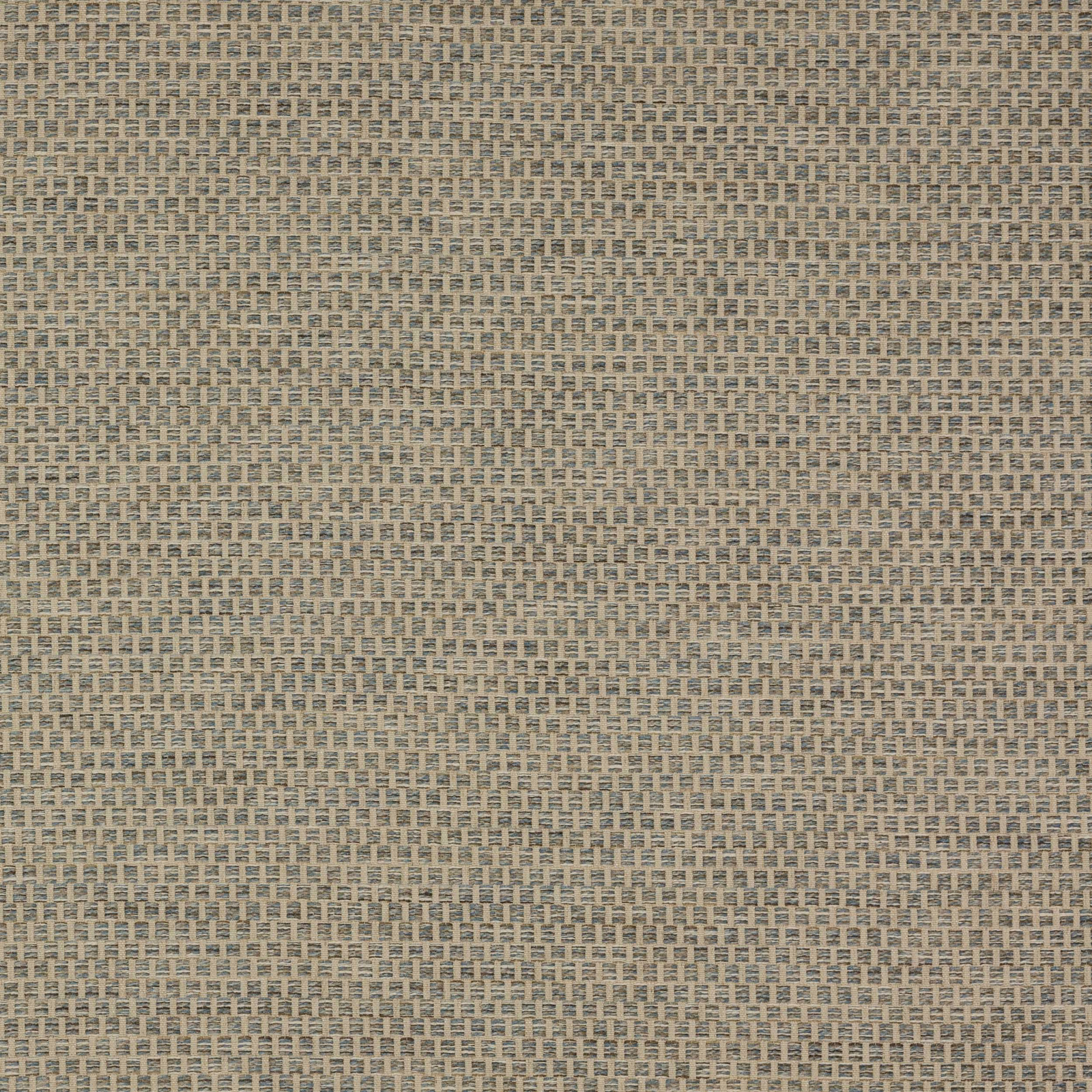 Close-up of muted dusty blue woven fabric with fine grid-like texture