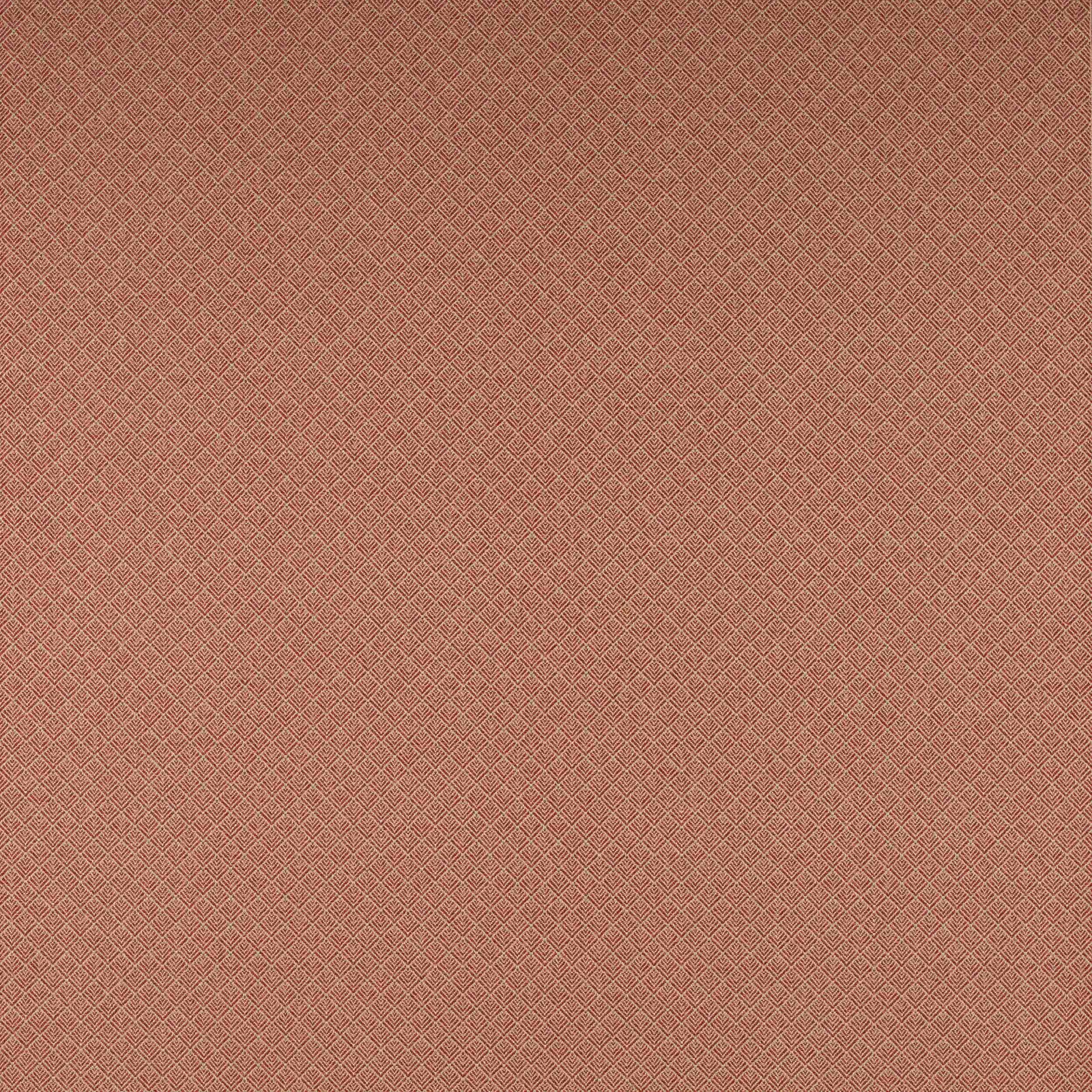 Close-up of warm muted red diamond weave fabric with tiny geometric repeat