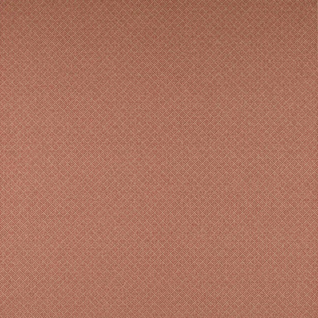 Close-up of warm muted red diamond weave fabric with tiny geometric repeat