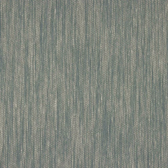 Soft weathered blue vertical striped woven fabric with fine slub texture