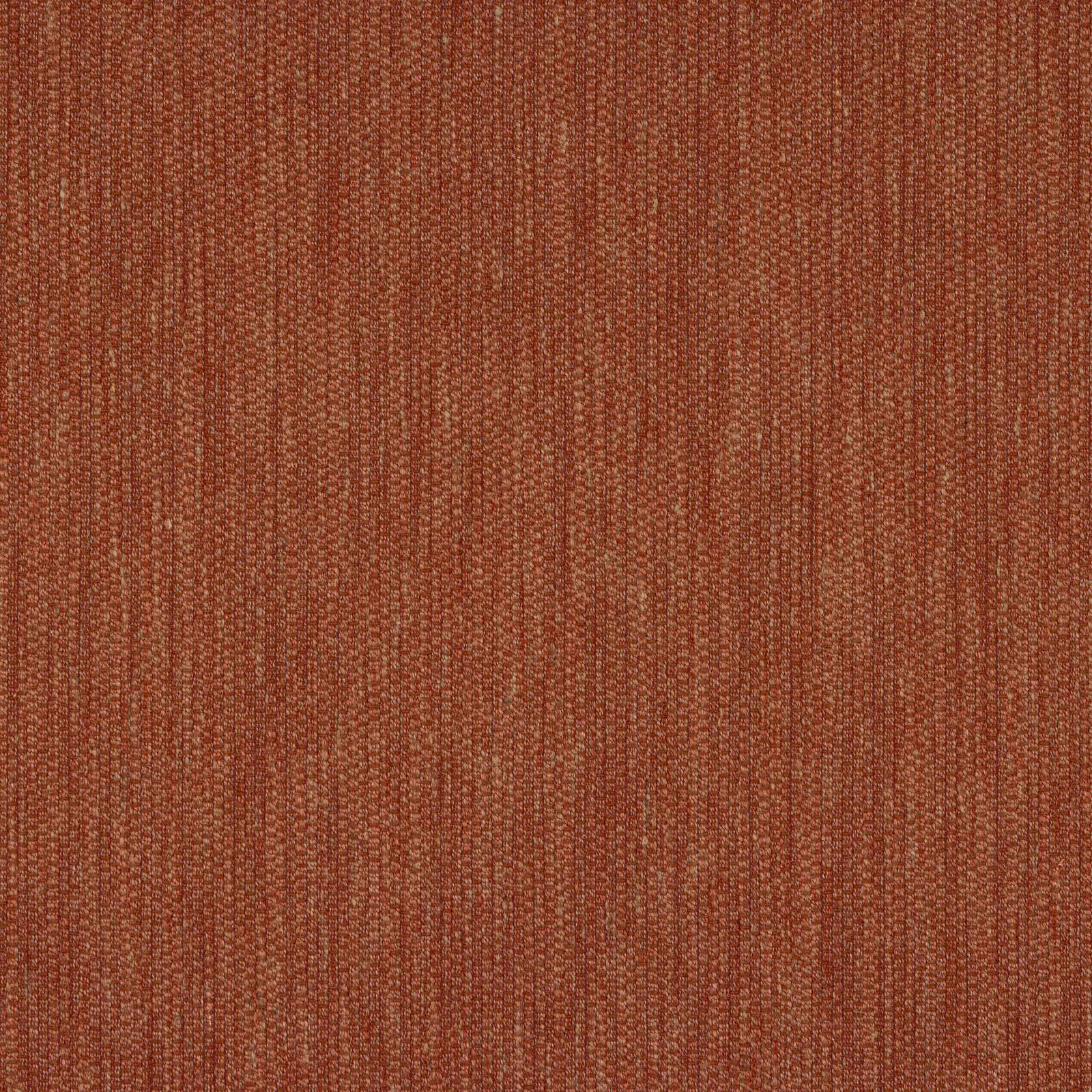 Close-up of warm terracotta-red woven fabric with fine textured vertical rib