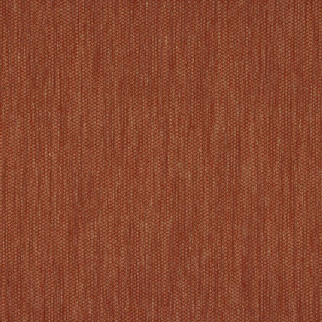 Close-up of warm terracotta-red woven fabric with fine textured vertical rib