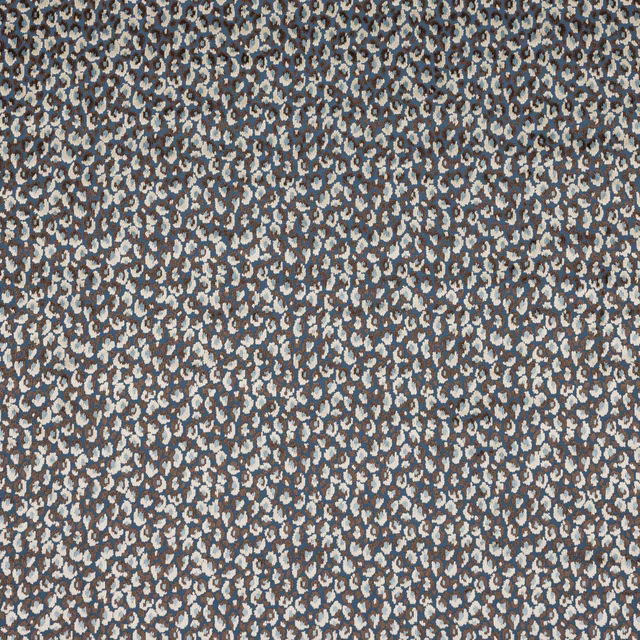 Close-up of Cleo Navy fabric with a small mottled navy-and-cream abstract weave
