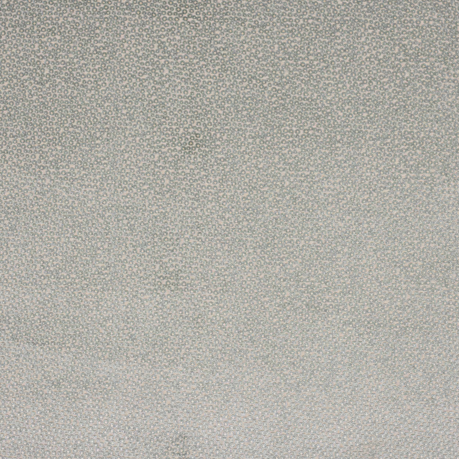 Close-up of a pale aqua geometric woven fabric with tiny dotted repeat