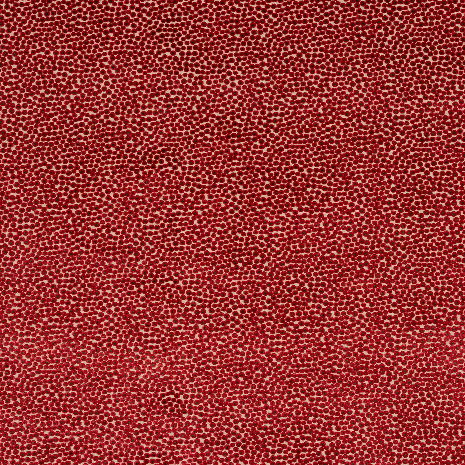 Dense small red peppered weave with a textured, dappled finish