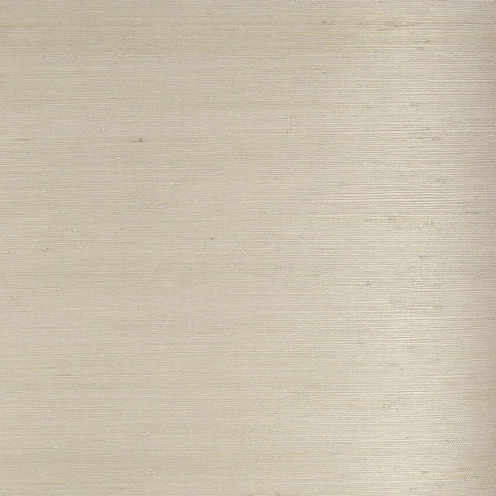Pale greige grasscloth wallpaper with fine horizontal ridges and natural slubs